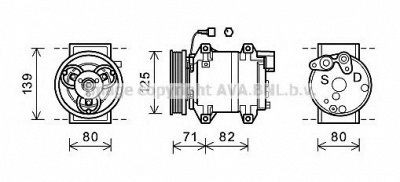 AVA QUALITY COOLING dnk377 -  Компрессор, кондиционер